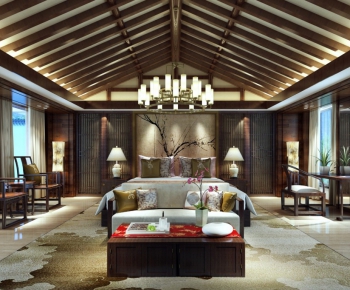 New Chinese Style Bedroom-ID:373929538
