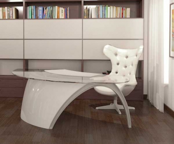 Modern Computer Desk And Chair-ID:882544612