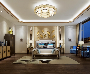 New Chinese Style Bedroom-ID:923665614