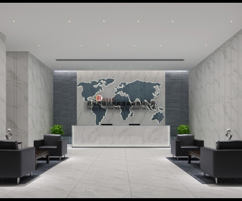 Modern Office Reception Desk-ID:866365491