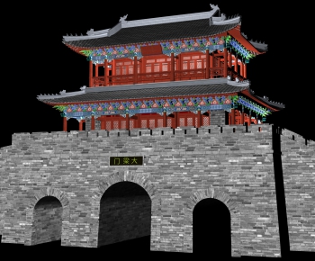 Chinese Style Ancient Architectural Buildings-ID:417005274