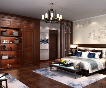 New Chinese Style Bedroom-ID:258833959