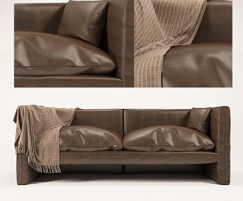 现代美式双人沙发3D模型