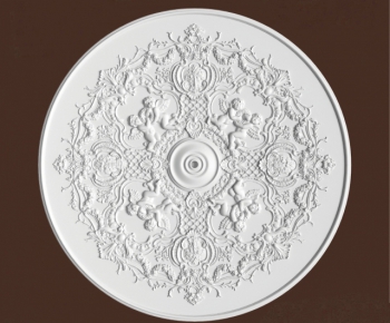 European Style Plaster Carved Top Plate-ID:220439762
