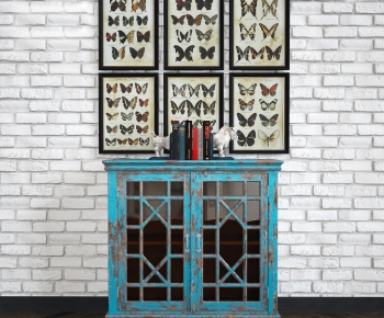 Industrial Style Side Cabinet/Entrance Cabinet-ID:494169256
