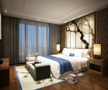 New Chinese Style Bedroom-ID:714418397