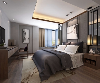 New Chinese Style Bedroom-ID:692963798