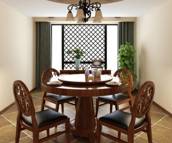 American Style Southeast Asian Style Dining Room-ID:421721487