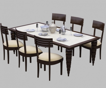 Simple European Style Dining Table And Chairs-ID:796114778