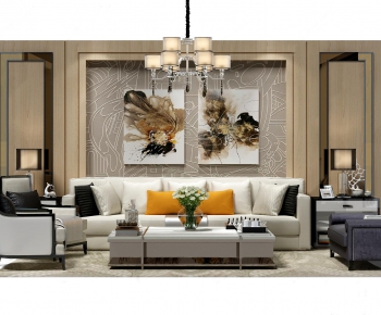 New Chinese Style Sofa Combination-ID:717321654