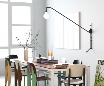 Modern Nordic Style Dining Table And Chairs-ID:248834434