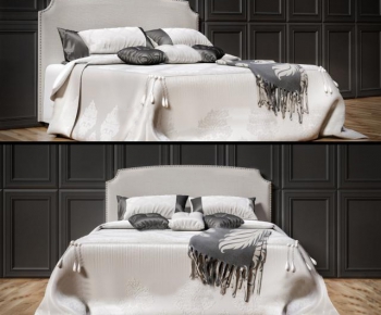 Modern American Style Double Bed-ID:750705867