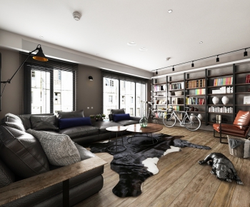 Industrial Style A Living Room-ID:396315448