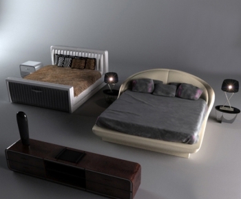 Modern Double Bed-ID:714209732