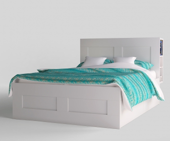 Simple European Style Double Bed-ID:260996527