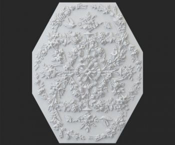 European Style Plaster Carved Top Plate-ID:628552691