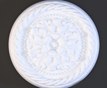 European Style Plaster Carved Top Plate-ID:690821582