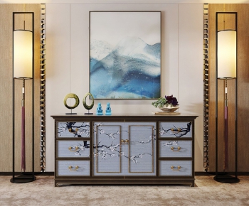 New Chinese Style Side Cabinet/Entrance Cabinet-ID:550756362