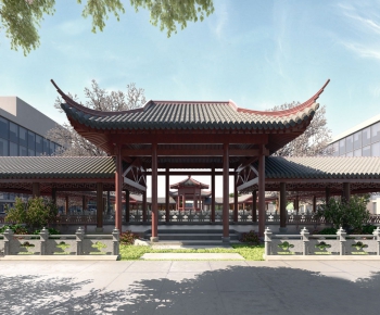 Chinese Style Ancient Architectural Buildings-ID:911686991