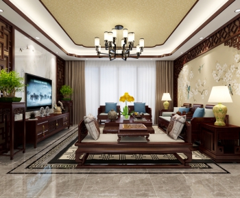 Chinese Style A Living Room-ID:270207779