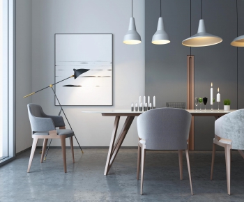 Modern Nordic Style Dining Table And Chairs-ID:712866587