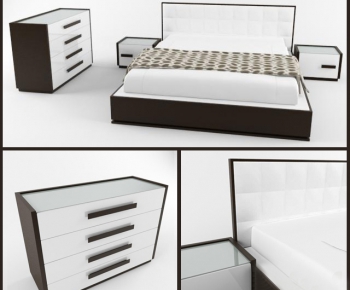 Modern Double Bed-ID:220979841