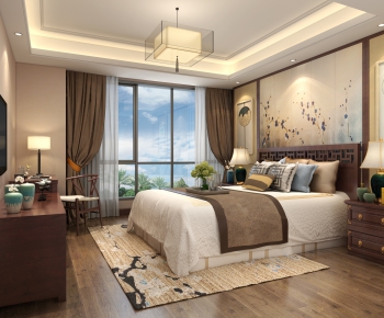 New Chinese Style Bedroom-ID:815260325