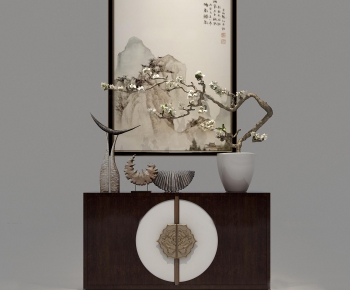 New Chinese Style Side Cabinet/Entrance Cabinet-ID:365616189