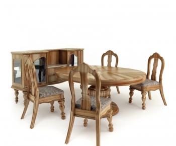 American Style Dining Table And Chairs-ID:347698859