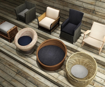 Modern Southeast Asian Style Lounge Chair-ID:725401817
