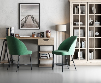 Modern Computer Desk And Chair-ID:455694792