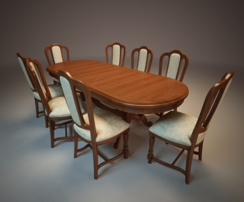European Style Dining Table And Chairs-ID:750427336