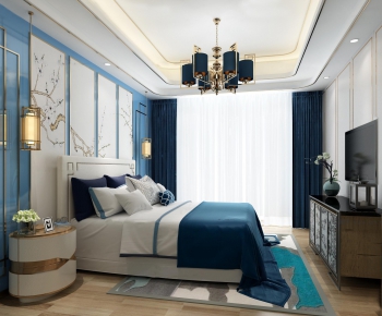 New Chinese Style Bedroom-ID:588846195