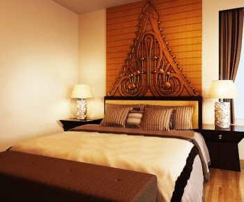 Southeast Asian Style Bedroom-ID:668959426