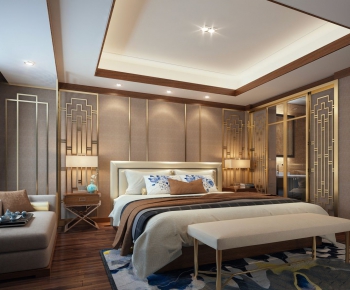 New Chinese Style Bedroom-ID:180678983