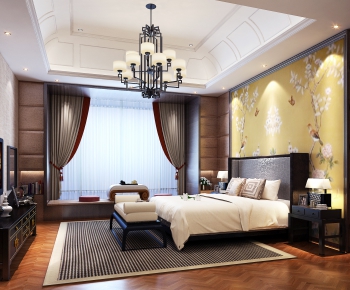 New Chinese Style Bedroom-ID:655611784