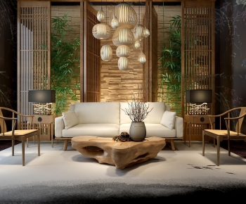 New Chinese Style A Sofa For Two-ID:793805942
