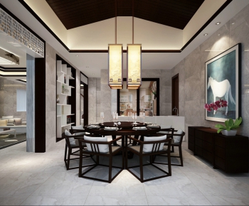 New Chinese Style Dining Room-ID:782206367