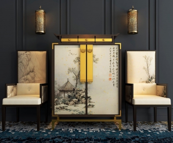 New Chinese Style Side Cabinet/Entrance Cabinet-ID:971290276