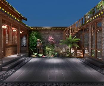 New Chinese Style Courtyard/landscape-ID:884432827