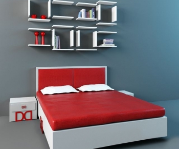 Modern Double Bed-ID:969731995