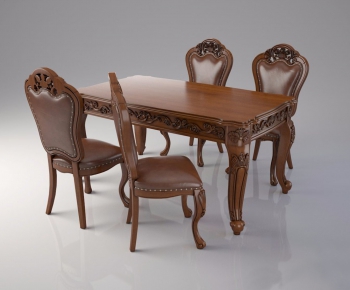 American Style Dining Table And Chairs-ID:109085544