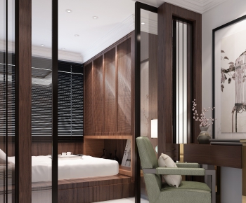 New Chinese Style Bedroom-ID:611912366