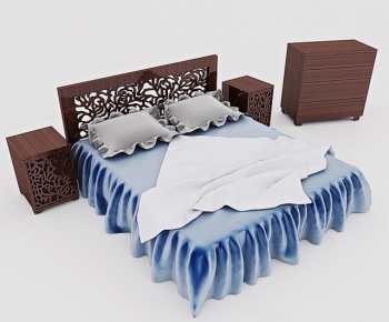 Modern Double Bed-ID:955944584