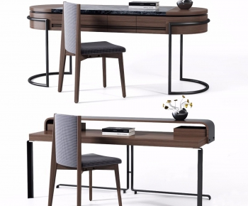 Modern New Chinese Style Computer Desk And Chair-ID:636304425