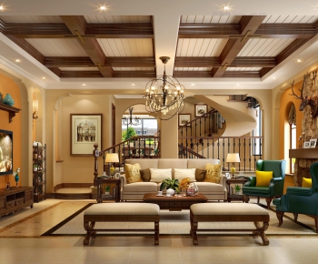 American Style A Living Room-ID:745825337