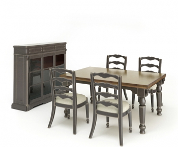 American Style Dining Table And Chairs-ID:423098937