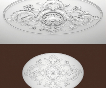 European Style Plaster Carved Top Plate-ID:158821776