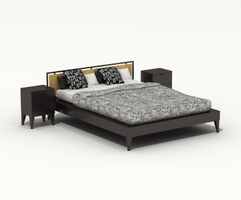 Modern Double Bed-ID:671405915