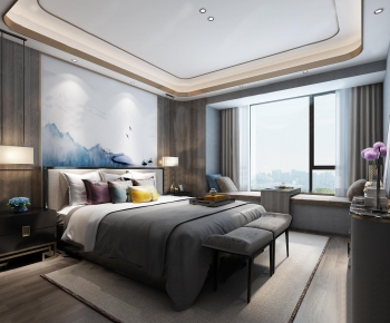 New Chinese Style Bedroom-ID:526329426